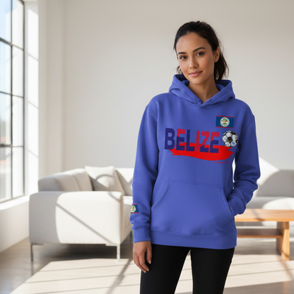 Belize Flag Themed Graphic Oversize Fleeced Unisex  Hoodie