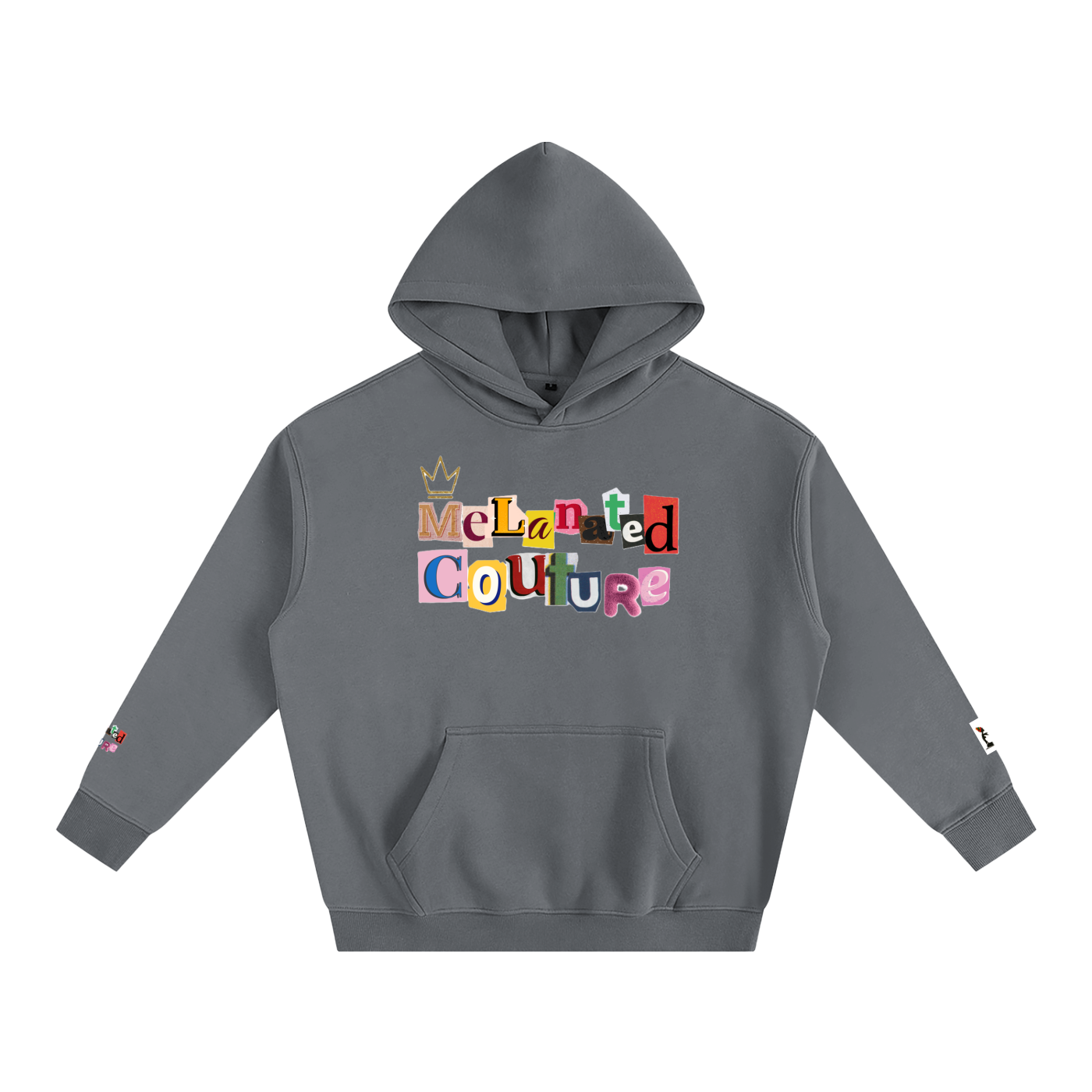 Crowned Black Woman Art Graphic Unisex Oversize Fleeced Hoodie