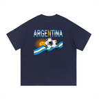Unisex Essential Cotton T-Shirt Featuring an Argentina Flag Graphic Art Design