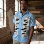 Piano Art Print Unisex Boxy Short Sleeve Shirt