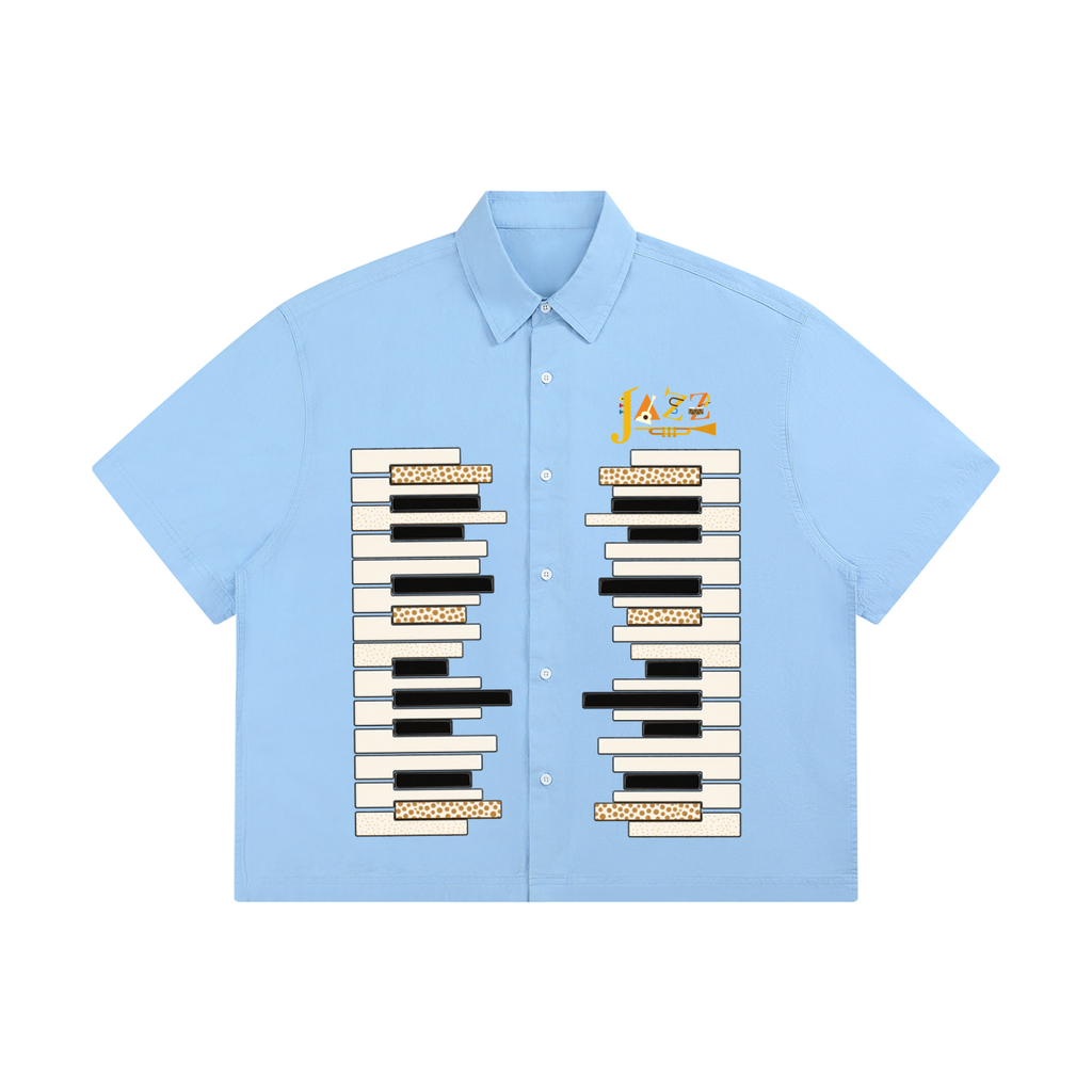 Piano Art Print Unisex Boxy Short Sleeve Shirt