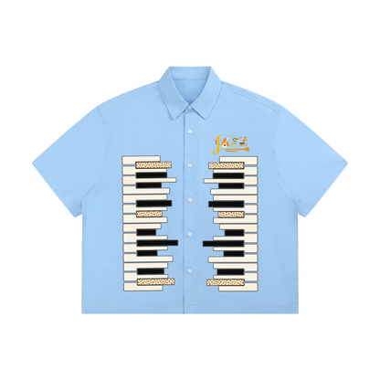 Piano Art Print Unisex Boxy Short Sleeve Shirt
