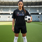 Unisex Graphic V-Neck Soccer Jersey Featuring a Cuba Flag Design ODMPOD