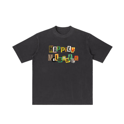 Crowned Black Woman Art Graphic Vintage Wash Drop Shoulder T-shirt