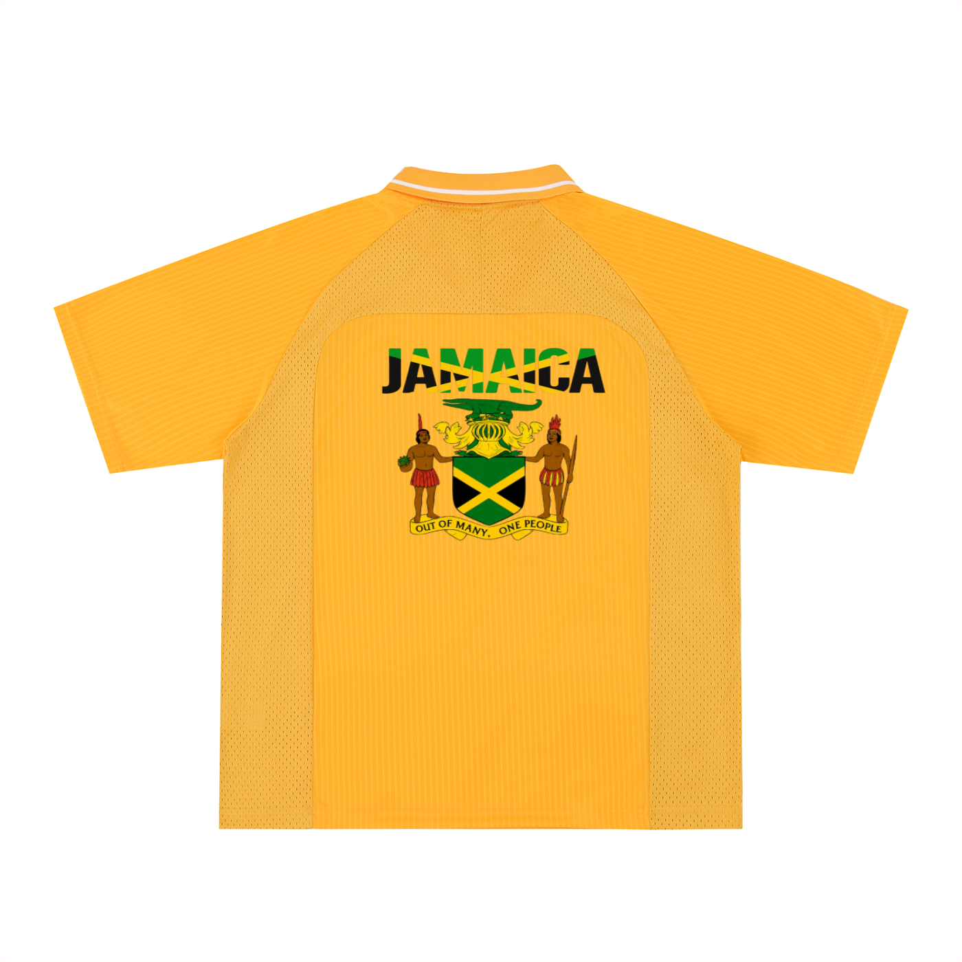 Jamaican Flag Themed Graphic V-Neck Soccer Jersey