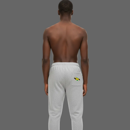 Jamaica Flag Themed Sun Fade Contrast Tape Fleece Jogged Sweatpants