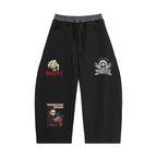 Goth Theme Graphic Unisex Plaid Waistband Barrel Sweatpants ODMPOD