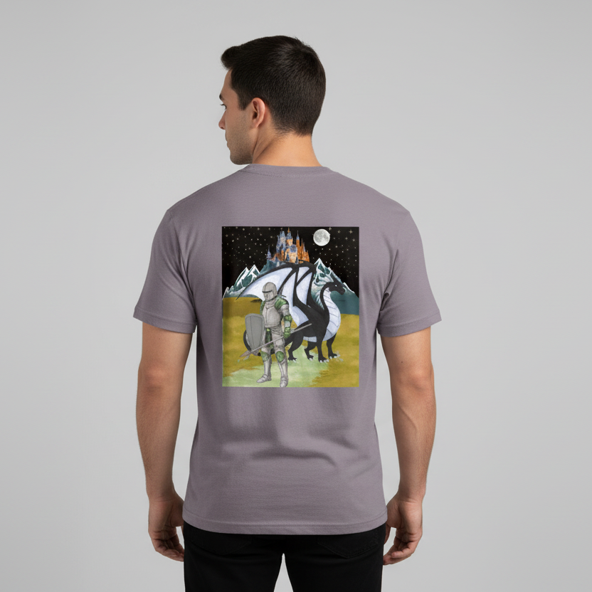 Medieval Themed Tee, Knights and Dragon Fans, Unisex Graphic T-shirt ODMPOD