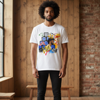 Essential Cotton T-Shirt featuring the Graffiti Black King Graphic Artwork