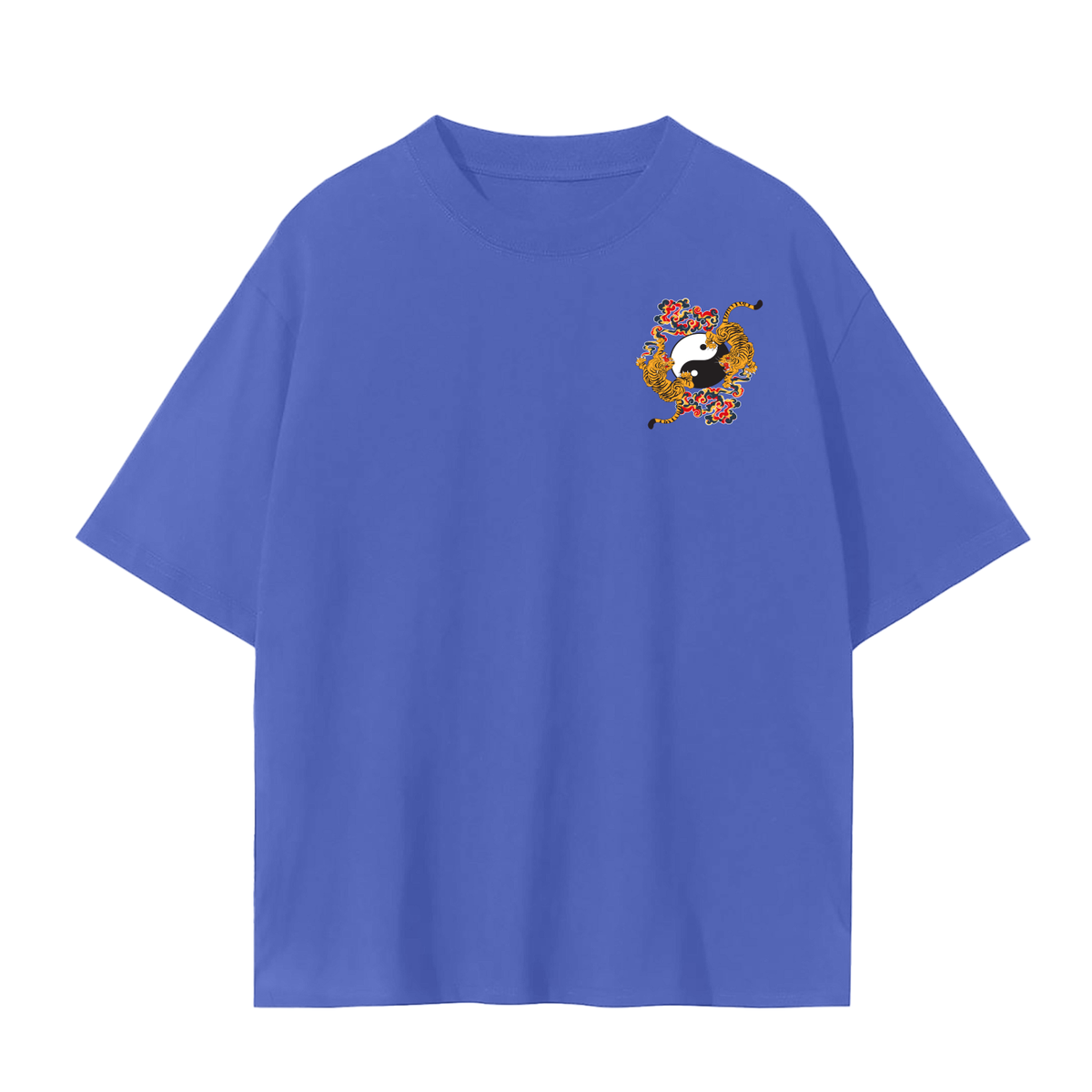 Ying and Yang Graphic Tiger Unisex Seamless Unisex T-Shirt