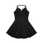 Women's A-Line Tennis Dress featuring a collared, halter-style design with a Brazil-themed Graphic