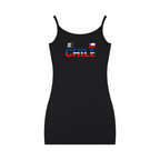 Women's Sleeveless Fitted Dress Featuring the Chilean Flag Design
