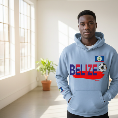 Belize Flag Themed Graphic Oversize Fleeced Unisex  Hoodie
