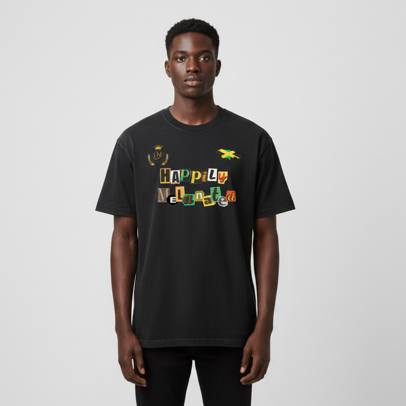 Jamaica Flag Themed Graphic Vintage Wash Cotton Unisex T-Shirt