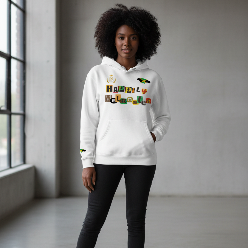 Jamaica Flag Themed Graphic Oversize Fleeced Unisex Hoodie