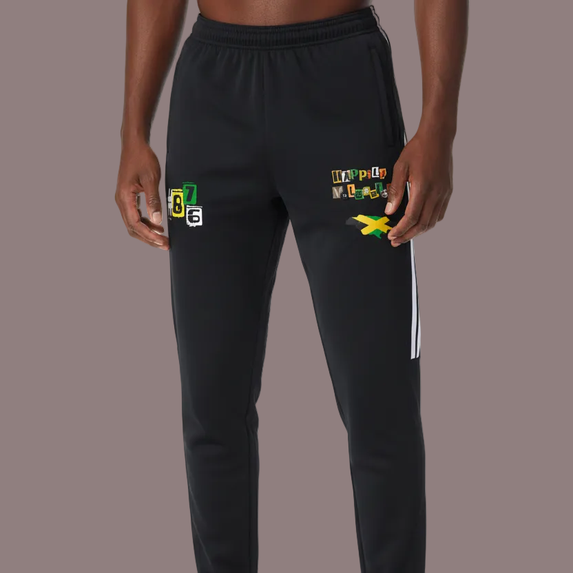 Jamaican Flag Themed Unisex Side Stripe Running Pants