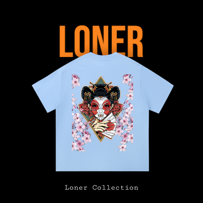 Geisha Geometric Graphic Essential Cotton Unisex T-Shirt