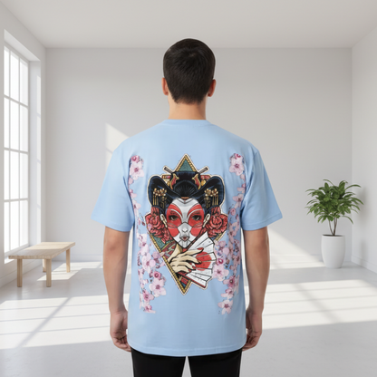 Geisha Geometric Graphic Essential Cotton Unisex T-Shirt