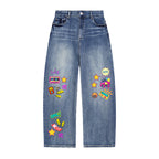 Unisex Heavyweight Denim Jeans Featuring a 90s-Inspired Sun-Faded Wash