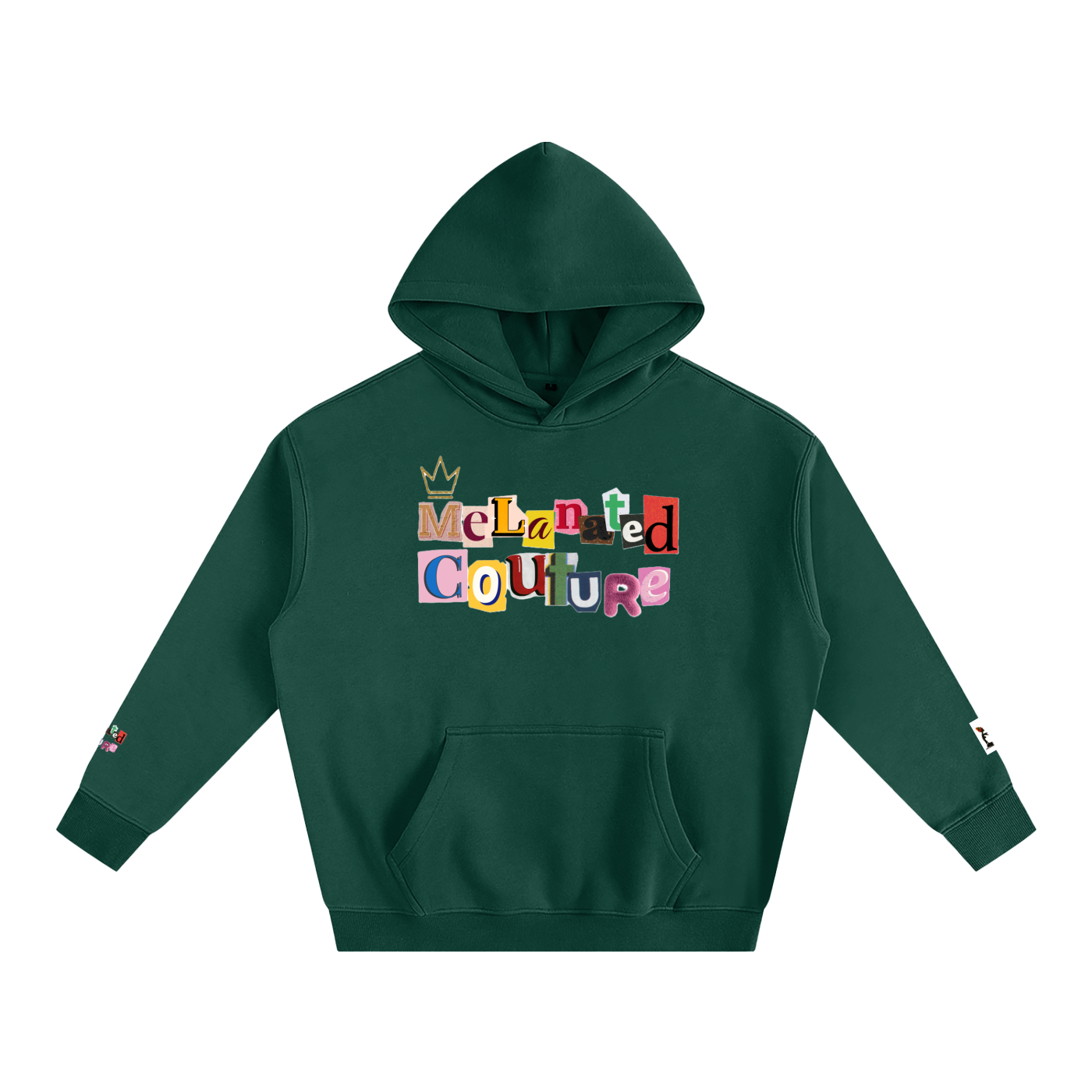 Crowned Black Woman Art Graphic Unisex Oversize Fleeced Hoodie