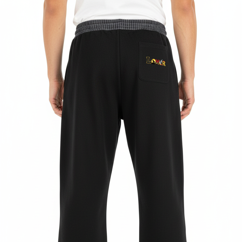Goth Theme Graphic Unisex Plaid Waistband Barrel Sweatpants