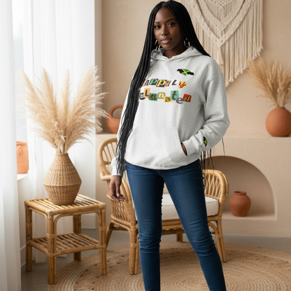 Jamaica Flag Themed Graphic Oversize Fleeced Unisex Hoodie