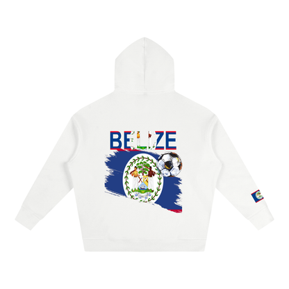 Belize Flag Themed Graphic Unisex Oversize Fleeced Hoodie