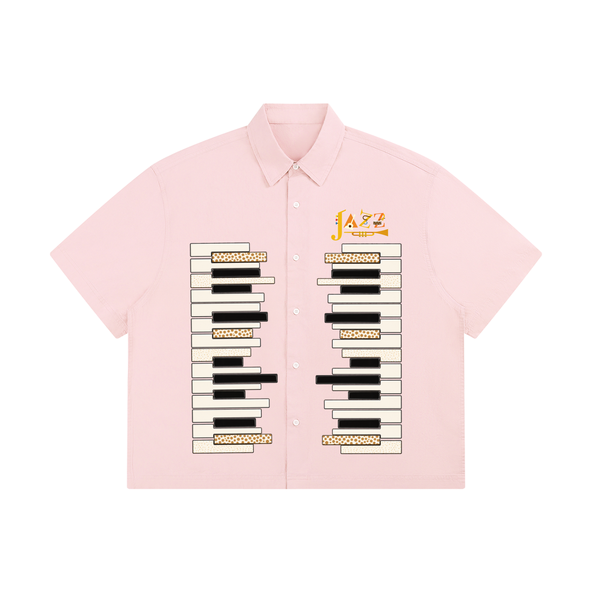 Piano Art Print Unisex Boxy Short Sleeve Shirt
