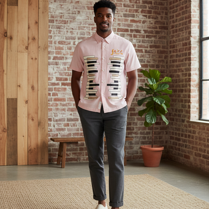 Piano Art Print Unisex Boxy Short Sleeve Shirt