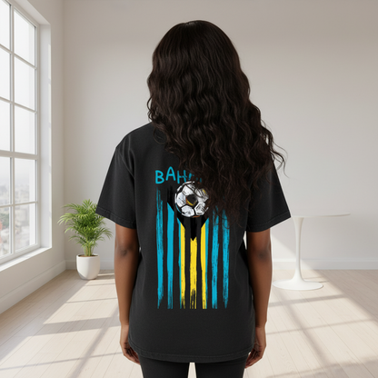 Bahamas Flag Themed Graphic Vintage Wash Cotton Unisex T-Shirt