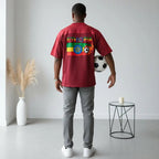 Ethiopia Flag Themed Graphic Mesh V-Neck Soccer Jersey