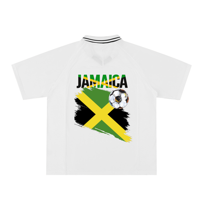 Jamaican Pride Themed Graphic V-Neck Unisex Soccer Jersey
