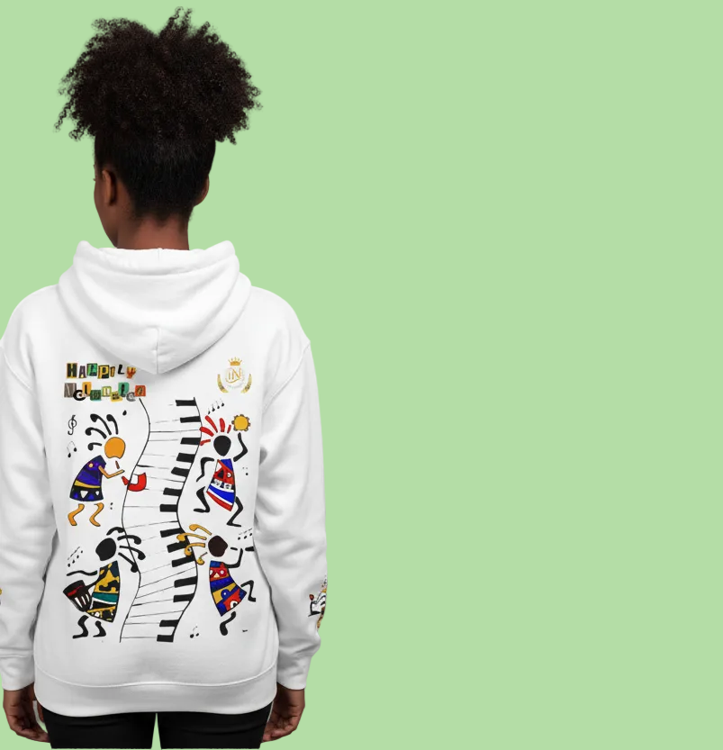 Afro Music Cartoon Unisex Oversize Fleeced Hoodie