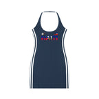 Haiti Flag Art Women's Binding Tight Halter Dress