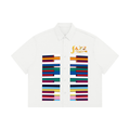 Colorful Piano Keys Print Unisex Boxy Short Sleeve Shirt