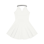 Women's Collared A-Line Tennis Dress Featuring a Spain Flag-Inspired Design