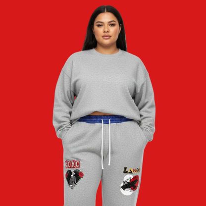 Plaid Waistband Barrel Sweatpants