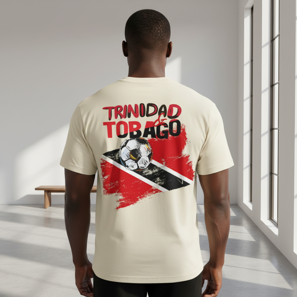 Trinidad Flag Themed Graphic Unisex Oversized T-Shirt
