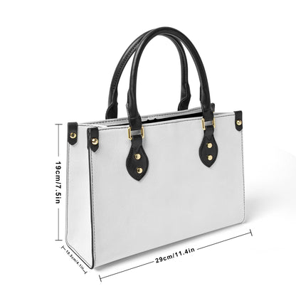 Colorful Patterned Women's Tote Bag With Black Handle