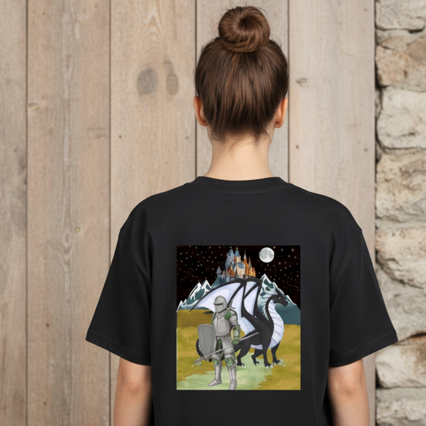 Medieval Themed Tee, Knights and Dragon Fans, Unisex Graphic T-shirt ODMPOD