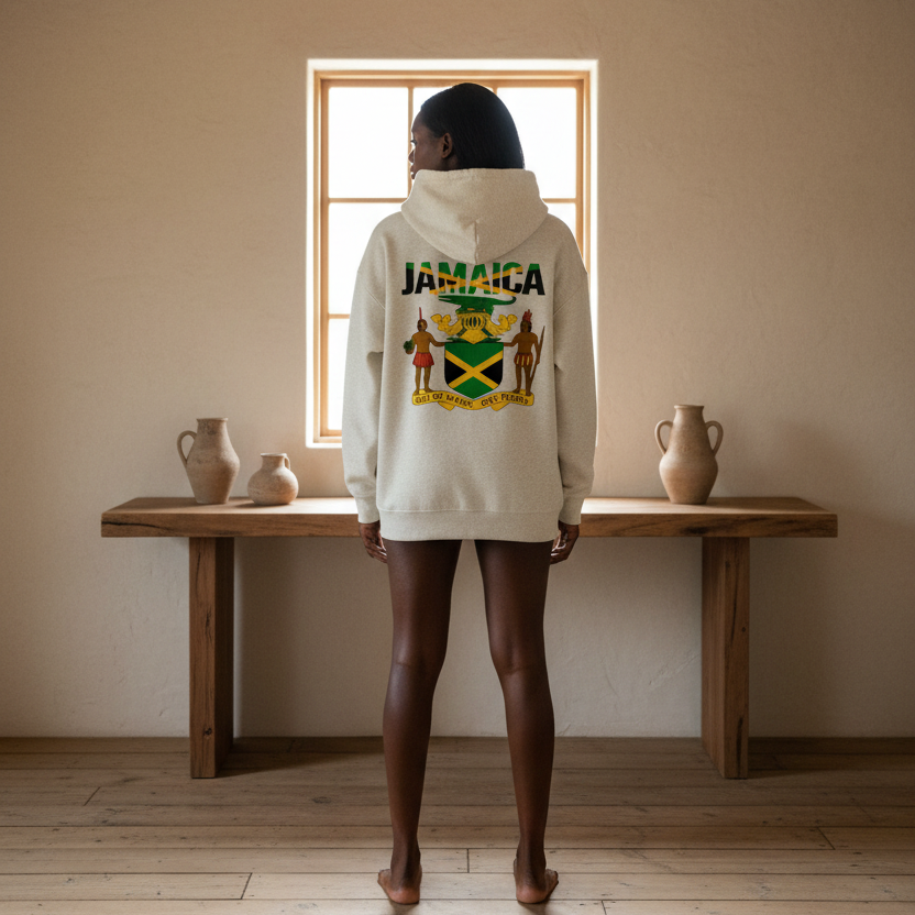 Jamaica Pride Art Graphic Essential Heavyweight Unisex Hoodie