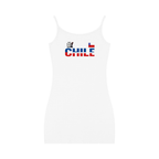 Women's Sleeveless Fitted Dress Featuring the Chilean Flag Design