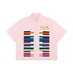 Colorful Piano Keys Print Unisex Boxy Short Sleeve Shirt