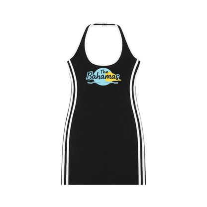 Bahamas Flag Themed Women's Binding Tight Halter Dress