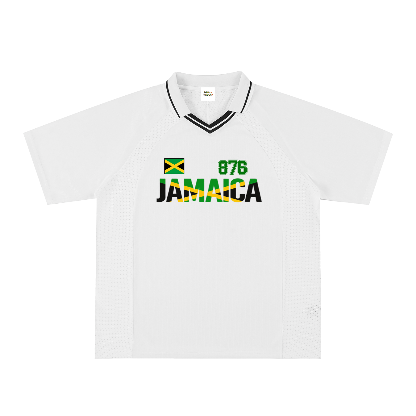 Jamaican Pride Themed Graphic V-Neck Unisex Soccer Jersey