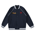 Gothic Hand Graphic Unisex  Contrast Trim Raglan Varsity Jacket