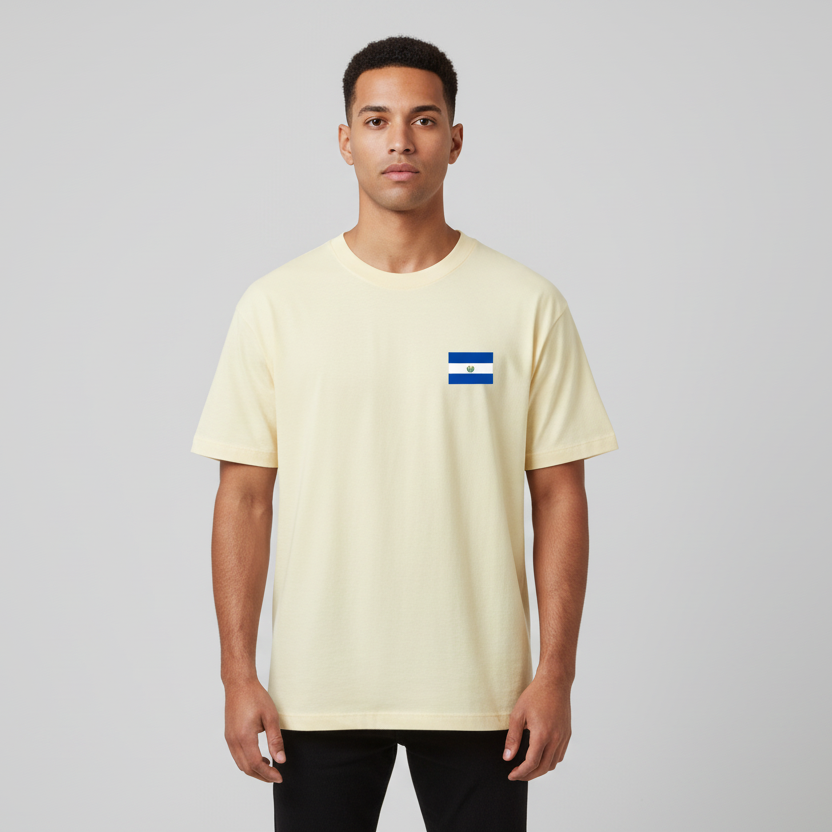 El Salvador Flag Themed Unisex Oversized T-Shirt