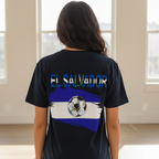El Salvador Flag Themed Unisex Oversized T-Shirt ODMPOD