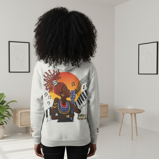 Jazz Singer Hoodie, Unisex Oversize Fleeced Hoodie