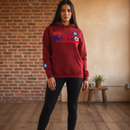 Belize Flag Themed Graphic Unisex Oversize Fleeced Unisex Hoodie